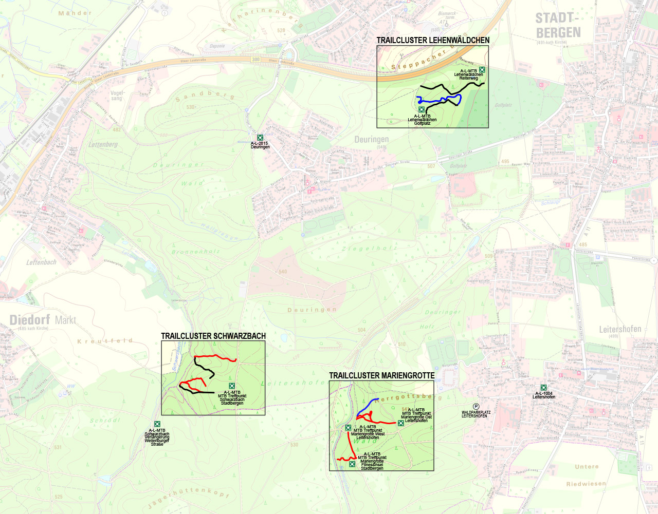 Trailcluster Übersichtskarte